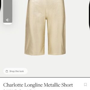 Veronica Beard Metallic Gold Bermudas